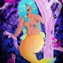 Ilustración para no ilustradores - Sirena. Projekt z dziedziny Wzornictwo przem, słowe, Trad, c i jna ilustracja użytkownika Prancing Pixie - 06.10.2016