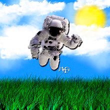 Astronauta en la tierra - ilustración. Un projet de Design , Design graphique, Illustration traditionnelle , et Peinture de Marlon Brito - 09.10.2016