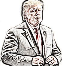 Donald Trump - ilustración. Un projet de Design , Design graphique, Photographie et Illustration traditionnelle de Marlon Brito - 09.10.2016