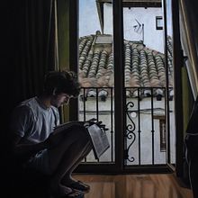 El último examen de filosofía. Pintura projeto de Ana Brown - 09.10.2016