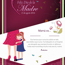 Tarjeta Digital Día de la madre.Copyright © Todos los Derechos Reservados Ein Projekt aus dem Bereich Design von Patricia Calderón Jiménez - 11.10.2016