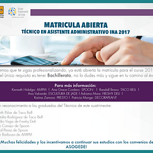 Anuncio Matricula INA Copyright © Todos los Derechos Reservados Ein Projekt aus dem Bereich Grafikdesign von Patricia Calderón Jiménez - 11.10.2016