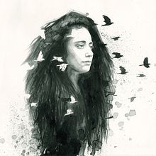 Every time you say goodbye a raven nests on my head Ein Projekt aus dem Bereich Bildende Künste und Traditionelle Illustration von Mentiradeloro Esther Cuesta - 13.10.2016