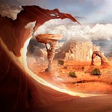 Matte Painting 001. Un proyecto de Diseño, Diseño gráfico, Escenografía, Ilustración tradicional y Paisajismo de Jota Man - 16.10.2016