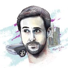 Ryan Goslin: Drive. Un progetto di Design, Graphic design e Illustrazione tradizionale di Carlos Vicente Punter - 19.10.2016