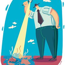 Fundiendo el planeta | Ilustración vectorial para camisetas / bolsos. Un progetto di Graphic design e Illustrazione tradizionale di Sergio R. Cerón - 19.10.2016