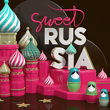 Sweet Russia. Un proyecto de 3D, Animación, Dirección de arte, Diseño gráfico y Motion Graphics de Marina - 23.10.2016