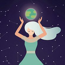 Gaia. Traditional illustration project by Eva Mez - 10.22.2016