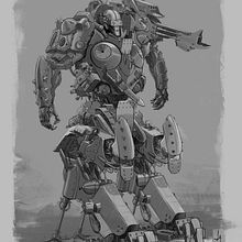 Mech design. Ilustración. 2016. Un projet de Beaux Arts, Conception de personnages, Illustration traditionnelle , et Peinture de Jesús Romero García - 19.08.2016