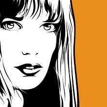 Jane Birkin. Ilustração tradicional projeto de dm2 - 08.09.2009