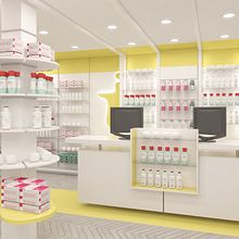 Proyecto de renovación de farmacia en Madrid. Un proyecto de 3D, Arquitectura, Arquitectura interior, Br, ing e Identidad, Diseño, Diseño de interiores e Infografía de Javier Anuncibay Hernaz - 03.05.2016