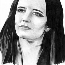 Retrato Eva Green como Artemisia (300 El origen de un imperio). Film, Film, Video, TV, and Traditional illustration project by Helena Diaz - 10.29.2016