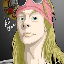 Axl Rose . Ilustrație tradițională de Jose Carlos Urosa Herrero - 11.01.2016