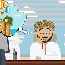 Bank Sohar. Flash animation from Illustrator storyboard.. Un progetto di Animazione di María Terrazas Alber - 02.11.2016