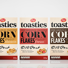 Post Toasties - cereales. Un proyecto de Packaging y Tipografía de Vania Nedkova - 02.12.2014