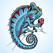 Camaleon - Ilustración. Traditional illustration project by Pistacho Studio - 11.03.2016