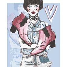 Colaboración VELVET ZAPATOS (postal). Un progetto di Design di scarpe di Brenda Jimenez - 04.11.2016