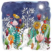 noche salvaje. Fine Arts, and Traditional illustration project by Anna Valpuesta Farré - 11.06.2016