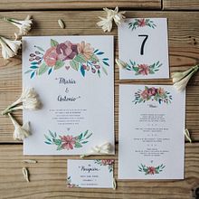 Invitaciones para bodas. Editorial Design, Graphic Design, and Traditional illustration project by Ana Victoria Calderon - 12.07.2016