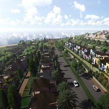 Urbanización en la Costa del Sol. Un proyecto de 3D, Arquitectura, Arte urbano, Diseño, Diseño gráfico e Infografía de José Manuel Soriano López - 31.01.2016