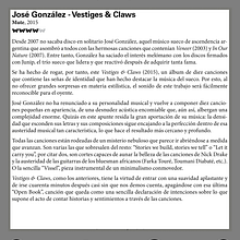 Walkmag - Reseñas de discos y conciertos. Een project van Cop y writing van Aurelio Medina - 08.04.2015