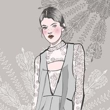 Shin paz SS17. Ilustraciones de moda de la colección. . Desain, Desain Aksesori, Desain Perhiasan, Desain Produk, Desain Kostum, Ilustrasi tradisional, Bordir, Desain Busana, Desain Pola, Desain Grafis, Pencetakan, Ilustrasi Digital & Ilustrasi Vektor proyek oleh Carolina Dos Santos Sánchez - 11.11.2016