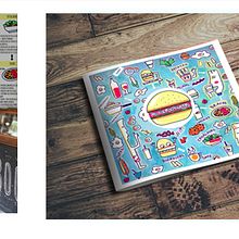Proyecto: diseño de imagen Hamburguesería. Un proyecto de Arquitectura, Arquitectura interior, Diseño de interiores, Diseño gráfico, Escenografía e Ilustración tradicional de ana Tuda - 12.11.2016
