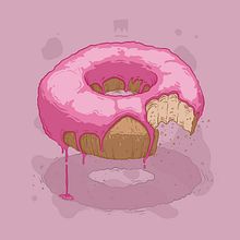 Donut: cabecera para web. Un proyecto de Bellas Artes, Diseño, Diseño Web, Ilustración tradicional y Pintura de Dhani Barragán - 13.11.2016