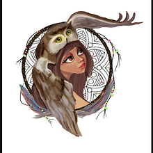 Tótem espiritual Ein Projekt aus dem Bereich Design von Figuren und Traditionelle Illustration von Andrea Olarte - 13.11.2016