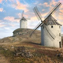 Windmills Landscape. 3D, Animation, Film, Video, TV, L, and scape Architecture project by Hector Lucas - 10.14.2016
