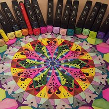 Mandala. Projekt z dziedziny  Sztuki piękne, Design, Projektowanie graficzne, Trad, c, jna ilustracja i  Malarstwo użytkownika María Rogles - 15.11.2016