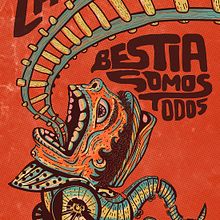 La Bestia. Fine Arts, Design, Character Design, Traditional illustration, and Screen Printing project by Lalo Huesca - 11.16.2016