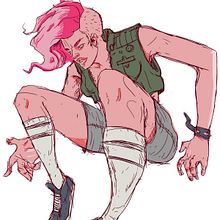 Jump. Comic, Character Design, and Traditional illustration project by Ana F. Rull - 11.16.2016