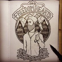 Freedom Hearts - the woods.. Graphic Design, and Traditional illustration project by Pablo Barrera Martinez - 11.17.2016