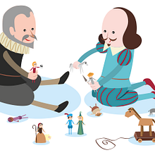 Cervantes & Shakespeare. Un proyecto de Ilustración tradicional y Diseño de personajes de Mónica González - 21.04.2016