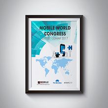Cartel "Mobile World Congress 2017". Information Design, Editorial Design, Graphic Design, Marketing, and Advertising project by Rosa Hernández - 12.14.2016