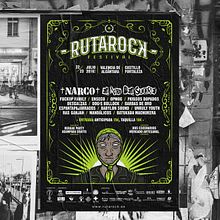 RUTAROCK FESTIVAL. Design gráfico, Design interativo, Web Design e Ilustração tradicional projeto de J.ÁNGEL CARBALLO - 22.11.2016