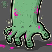 Mano zombie Ein Projekt aus dem Bereich Bildende Künste, Comic, Kunstleitung, Design, Design von Figuren, Grafikdesign, Traditionelle Illustration und Siebdruck von Fernando Sala Soler - 22.11.2016