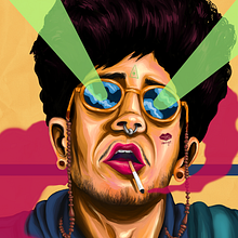 BEJO!!! Portrait/retrato. . Un projet de Design graphique, Illustration traditionnelle , et Peinture de Chete Sanchez - 23.11.2016