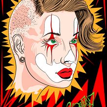 Clown  Girl - Sonrie a la vida!. Design, Graphic Design, and Traditional illustration project by zstudio - 02.28.2015