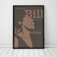 Póster Billie Holiday. Graphic Design project by Mónica Grützmann - 11.23.2013