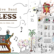 Ilustración Live Band. Graphic Design, and Traditional illustration project by Maite Atutxa - 11.20.2016