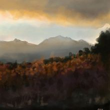 Atardecer en la Pedriza. Projekt z dziedziny  Sztuki piękne, Trad, c, jna ilustracja i  Malarstwo użytkownika Chema Bercial Patiño - 30.11.2016