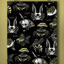 Black and Gold   /// Colectivo Guacala . Un progetto di Illustrazione tradizionale di Guacala Studio - 03.12.2016