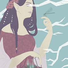 Fantasy girl GIF. Un proyecto de Animación e Ilustración tradicional de Sara HP - 03.11.2016