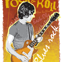 Jeff Beck. Graphic Design, and Traditional illustration project by Kike Lucas Abreu - 12.04.2016
