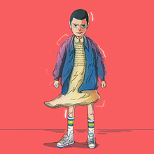 Stranger Things - Eleven. Un progetto di Animazione e Illustrazione tradizionale di Iván Casal - 06.08.2016