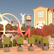 Gardens of DMSTK: Dirección de Arte con Cinema 4D. 3D, Architecture, Street Art, Accessor, and Design project by MirrorX - 01.16.2017