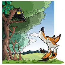 EL CUERVO Y EL ZORRO. Un proyecto de Cómic, Diseño de personajes, Ilustración tradicional y Serigrafía de Ignacio Aragonés López - 11.12.2016