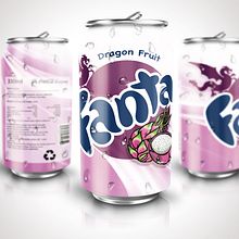 Fanta Fruta del Dragón . 3D, Design, Product Design, Graphic Design, Traditional illustration, Marketing, and Packaging project by Rosa Hernández - 12.14.2016